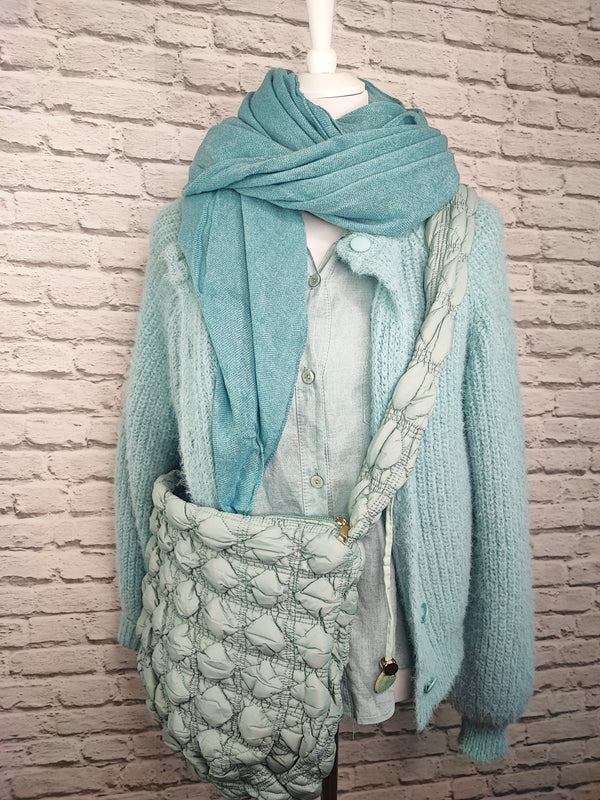 Strickjacke Blaugrau