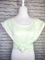 T-SHIRT MIT WEITEM AUSSCHNITT- LIGHT MINT