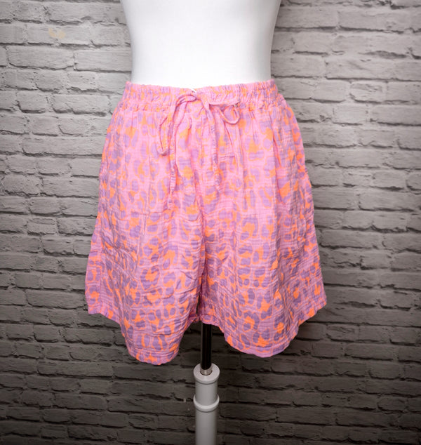 LEO Shorts aus Baumwollgaze