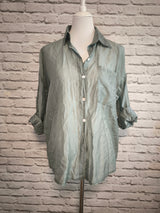 Transparentes Hemd Tencel- Salbei