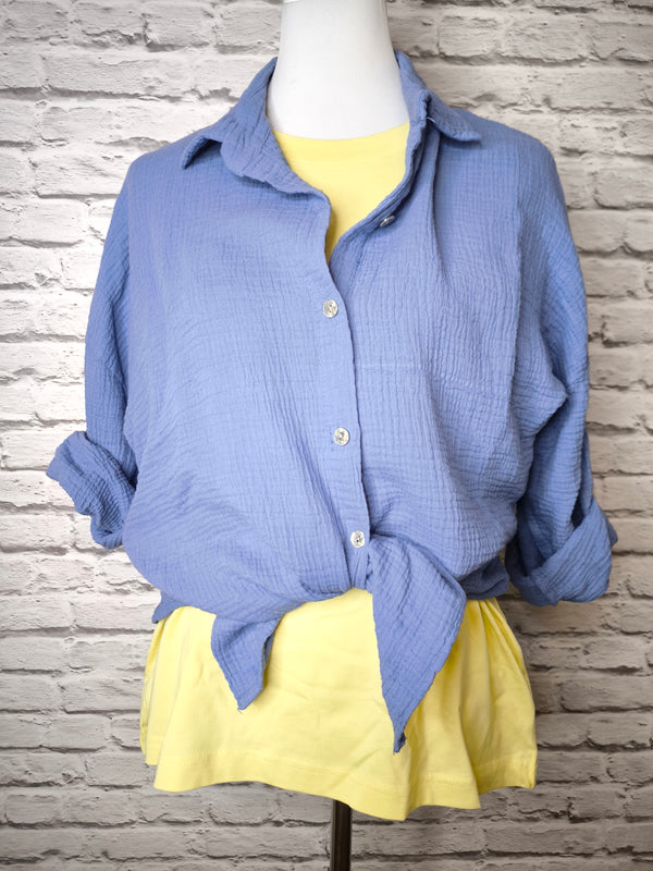 Musselinbluse- Jeans