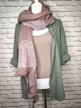 Musselinbluse- Khaki