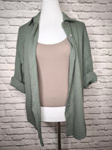 Musselinbluse- Khaki