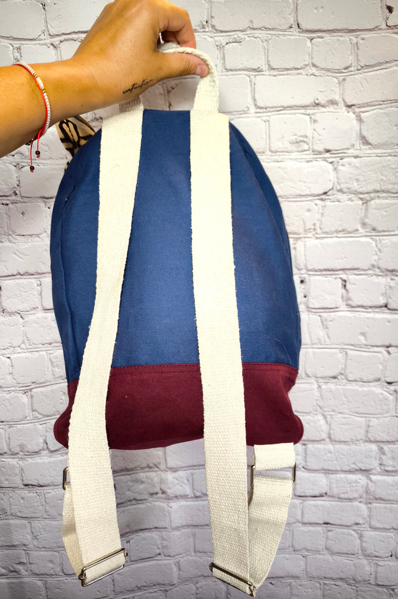 Recycelter Baumwollrucksack- IndigoWine