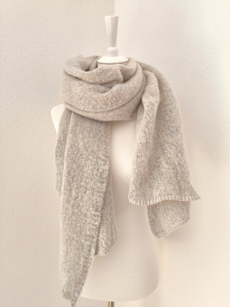 Winterschal Superweich - Offwhite meliert