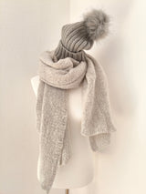 Winterschal Superweich - Offwhite meliert