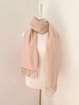 Classic woven Schal mit Fransen UNISEX- HELLER FRÜHLING SOMMER