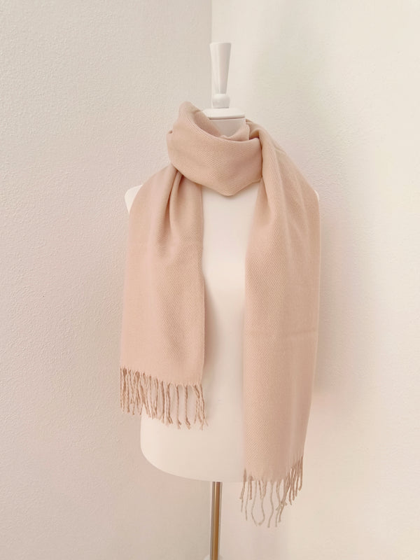 Classic woven Schal mit Fransen UNISEX- HELLER FRÜHLING SOMMER