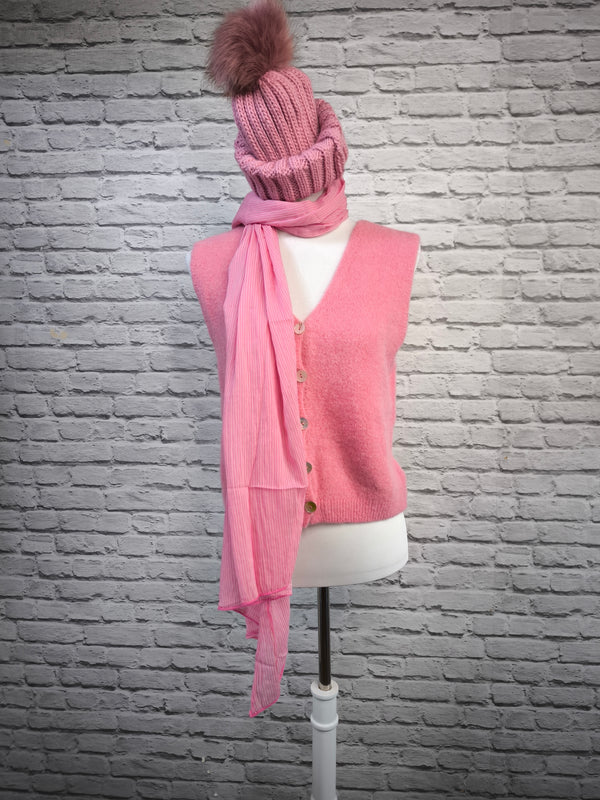Nachhaltige Alpaka Strickweste in BIO QUALITÄT - FRÜHLING SOMMER
