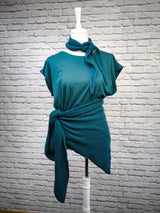 Dreieck Stricktuch Poncho- DUNKLER SOMMER WINTER