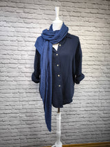 Dreieck Stricktuch Poncho- DUNKLER SOMMER WINTER