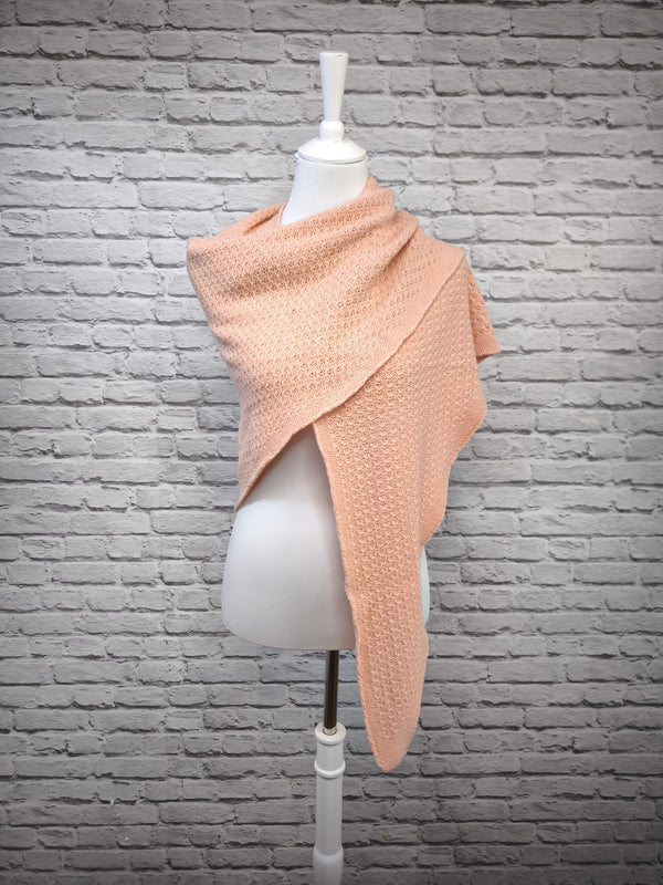 Dreieck Stricktuch Poncho- HELLER FRÜHLING SOMMER