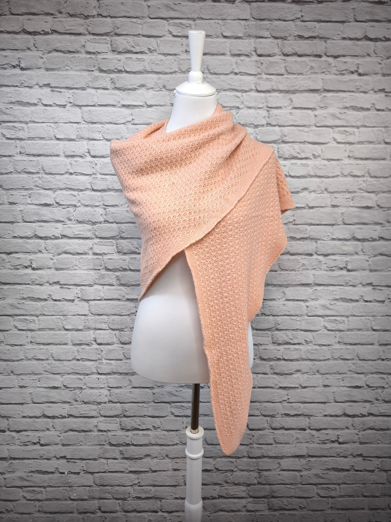 Dreieck Stricktuch Poncho- HELLER FRÜHLING SOMMER