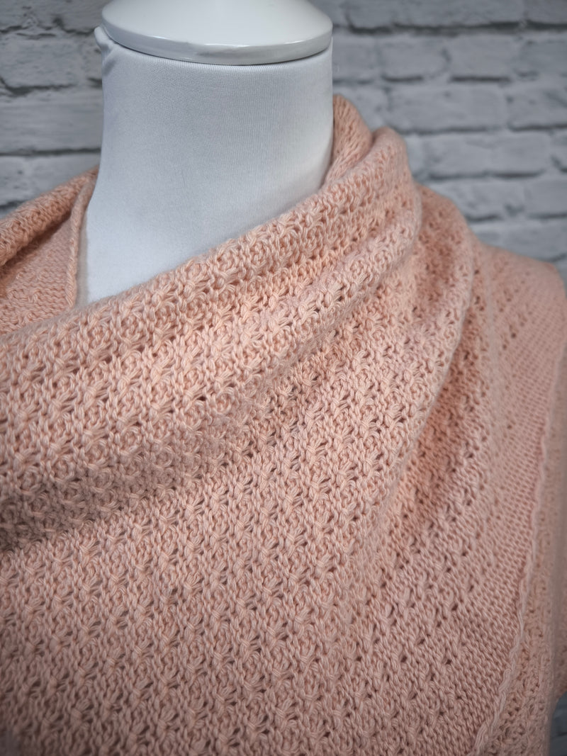 Dreieck Stricktuch Poncho- HELLER FRÜHLING SOMMER