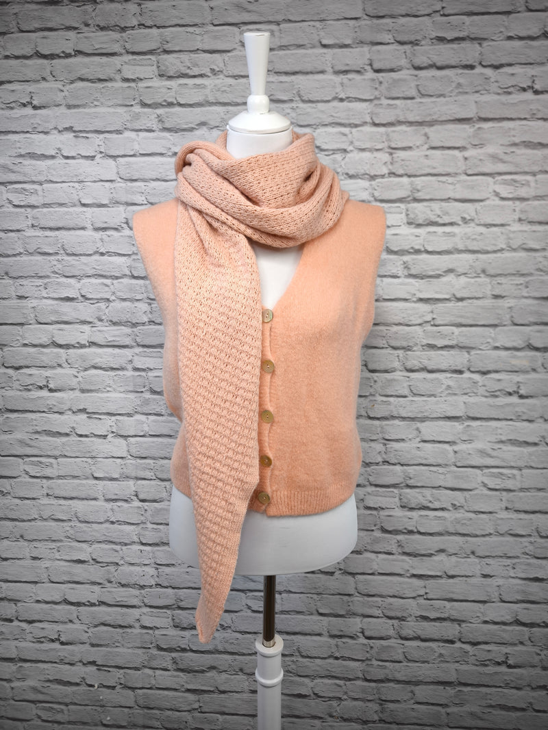 Dreieck Stricktuch Poncho- HELLER FRÜHLING SOMMER