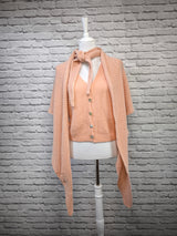 Dreieck Stricktuch Poncho- HELLER FRÜHLING SOMMER