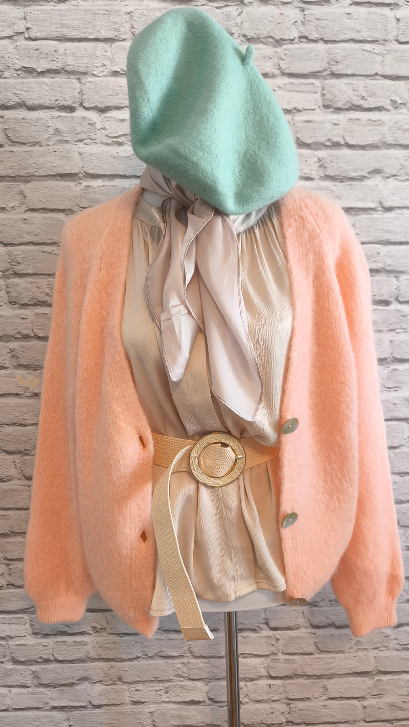 Nachhaltige Alpaka Strickjacke in BIO QUALITÄT - HELLER FRÜHLING SOMMER