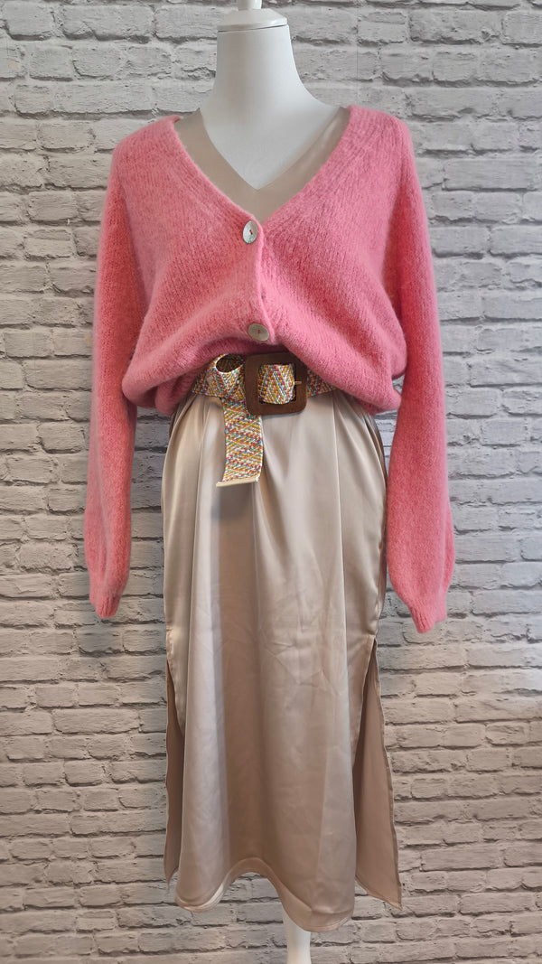 Nachhaltige Alpaka Strickjacke in BIO QUALITÄT - HELLER+ DUNKLER FRÜHLING SOMMER