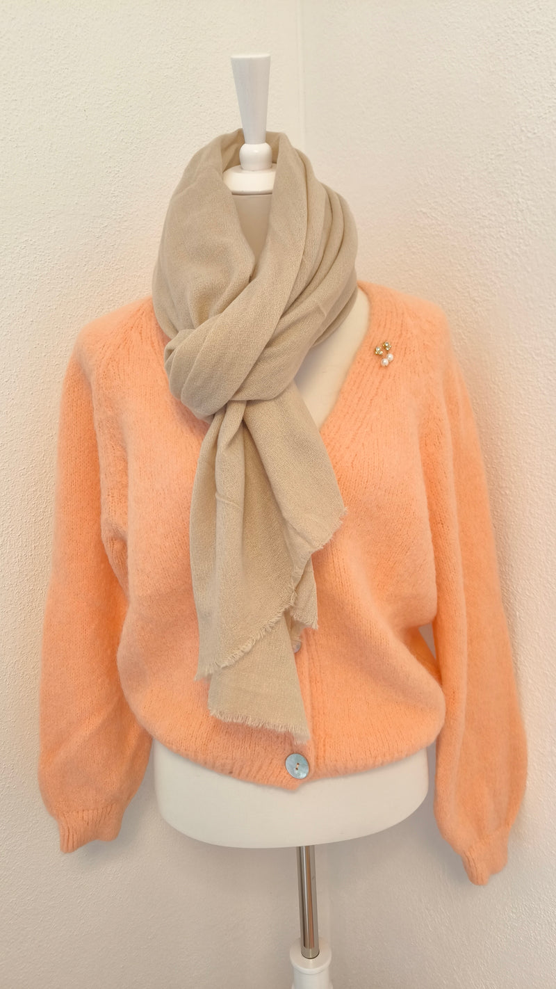 Nachhaltige Alpaka Strickjacke in BIO QUALITÄT - HELLER FRÜHLING SOMMER