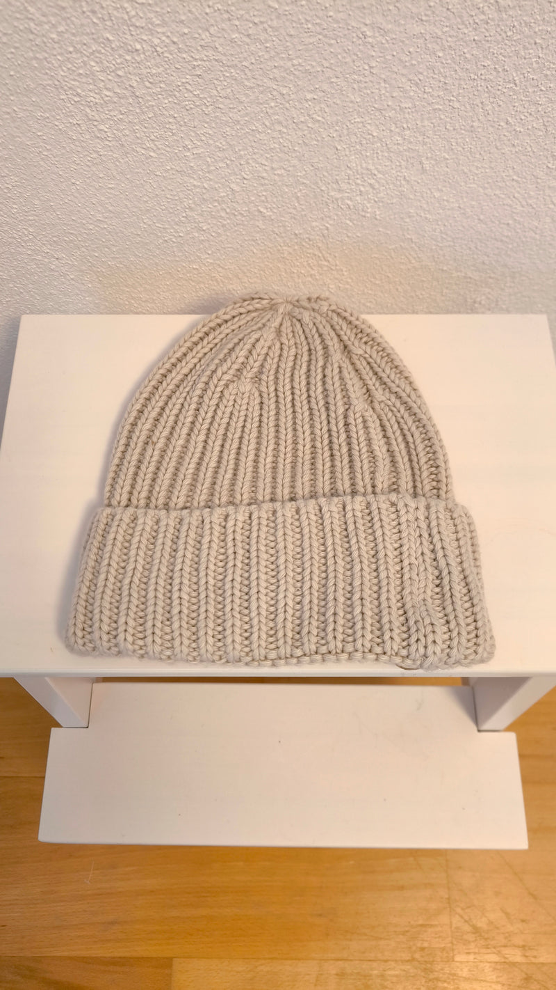RIPP- STRICKMÜTZE MIT KASCHMIR- DUNKLER FRÜHLING SOMMER