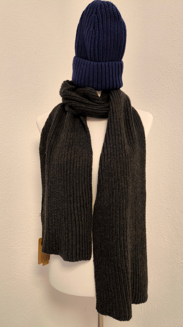 RIPP- STRICKMÜTZE MIT KASCHMIR- DUNKLER SOMMER WINTER