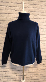 Rollkragen-Pullover aus Kaschmir und Wolle- DUNKLER SOMMER WINTER