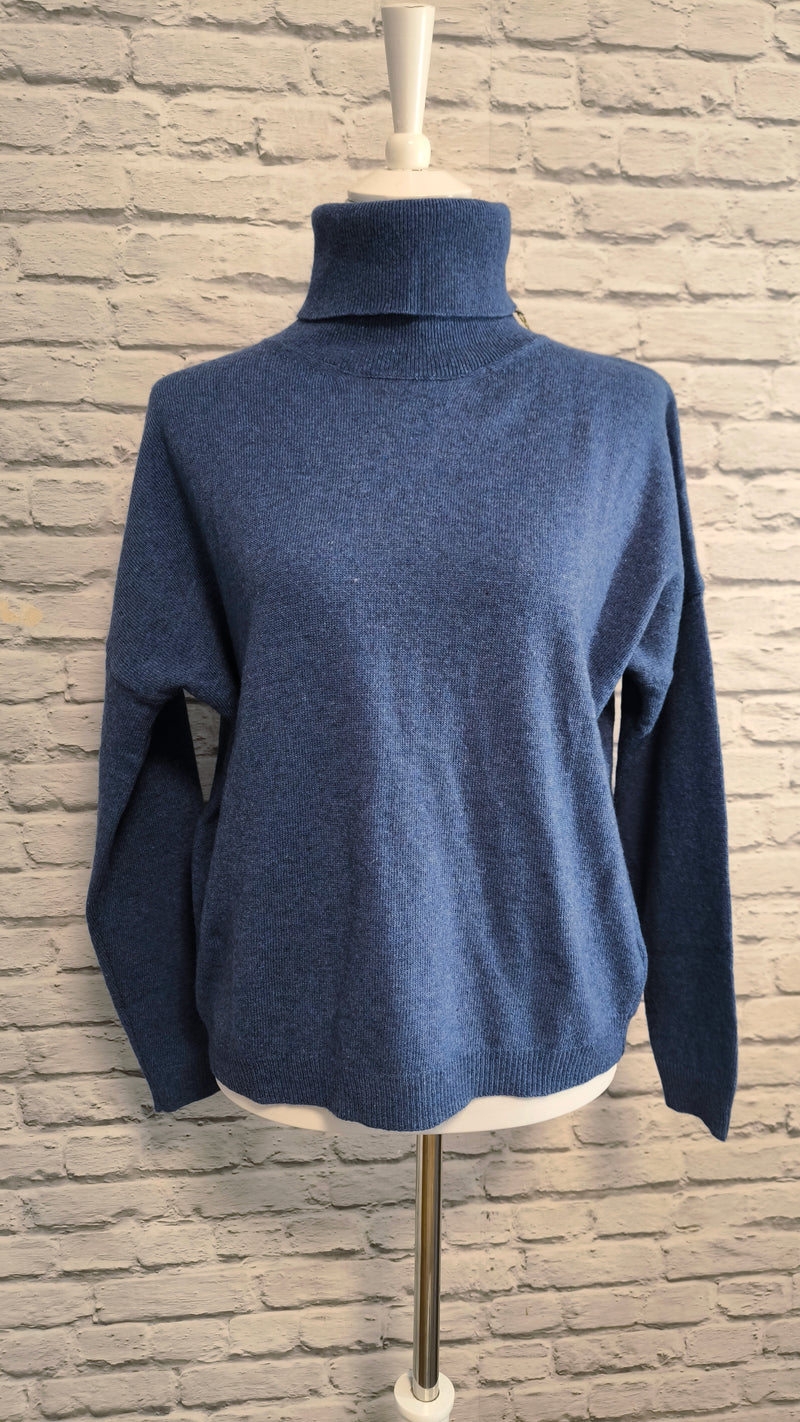 Rollkragen-Pullover aus Kaschmir und Wolle- DUNKLER SOMMER WINTER