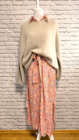 Leichtes Viskosekleid mit Bindegürtel- HELLER FRÜHLING SOMMER