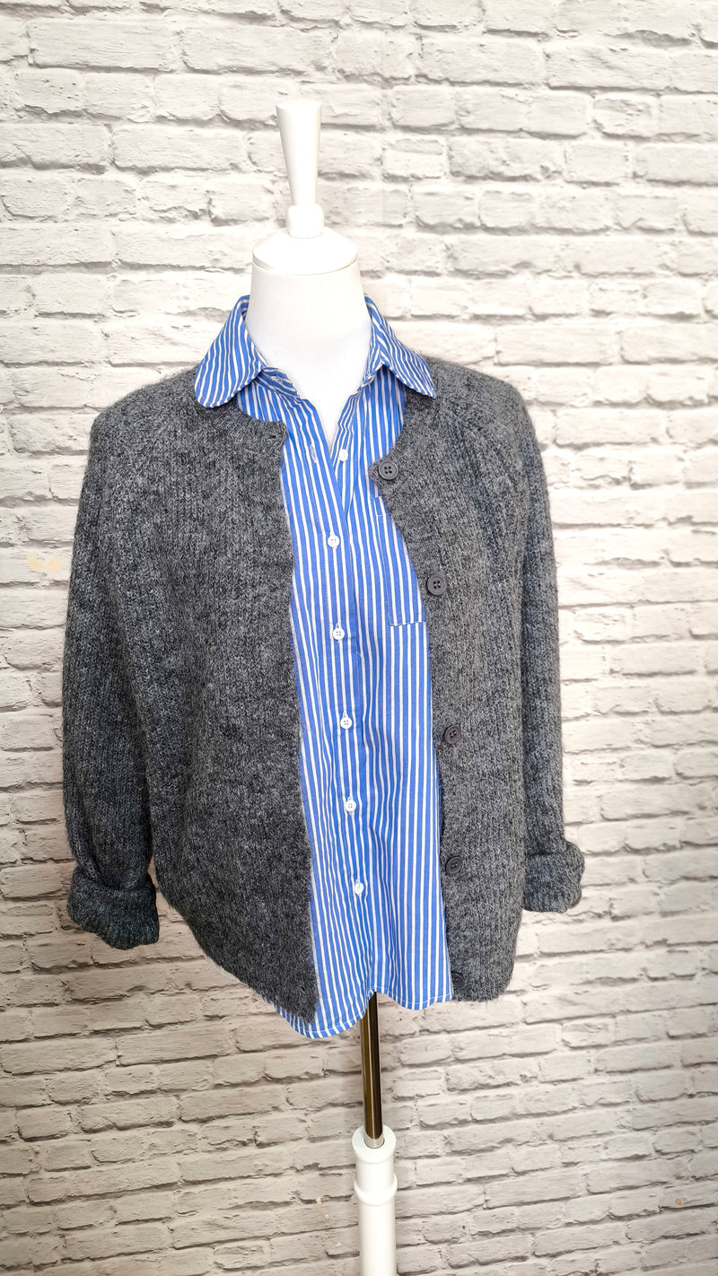 Baumwollbluse ohne Arm mit Bubikragen- HELLER SOMMER WINTER