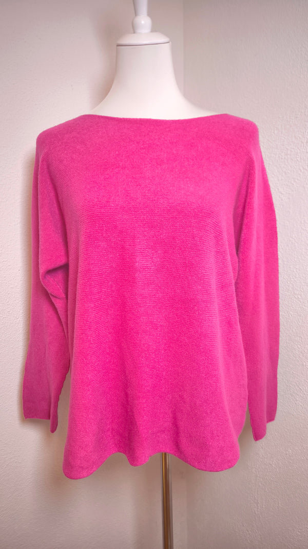 Weicher V- Pullover aus Viskose mit Rundsaum- HELLER SOMMER WINTER