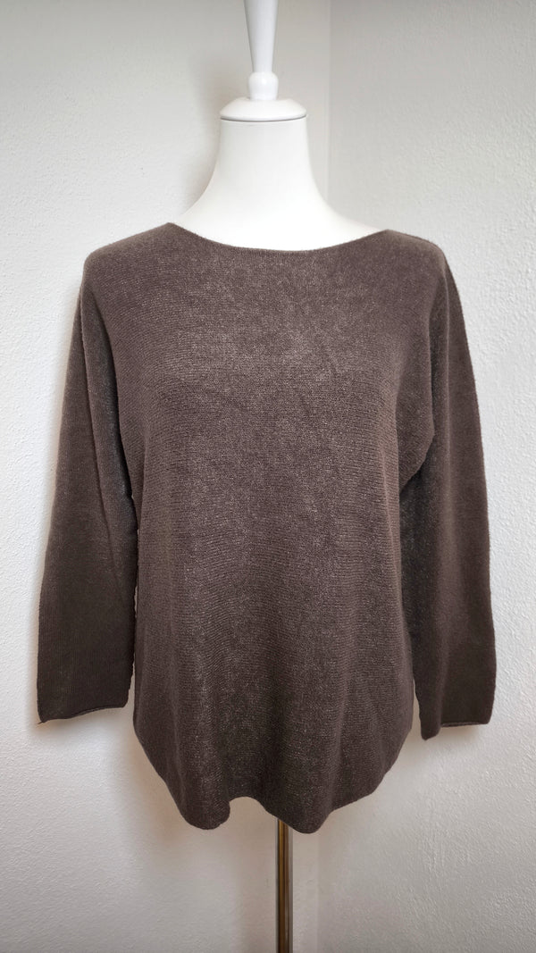 Weicher V- Pullover aus Viskose mit Rundsaum- 4 JAHRESZEITEN