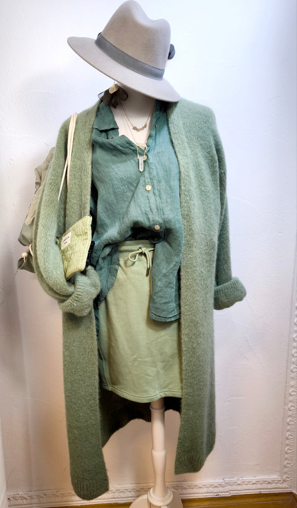 Nachhaltige Alpaka Strickjacke Lang in BIO QUALITÄT - 4 JAHRESZEITEN