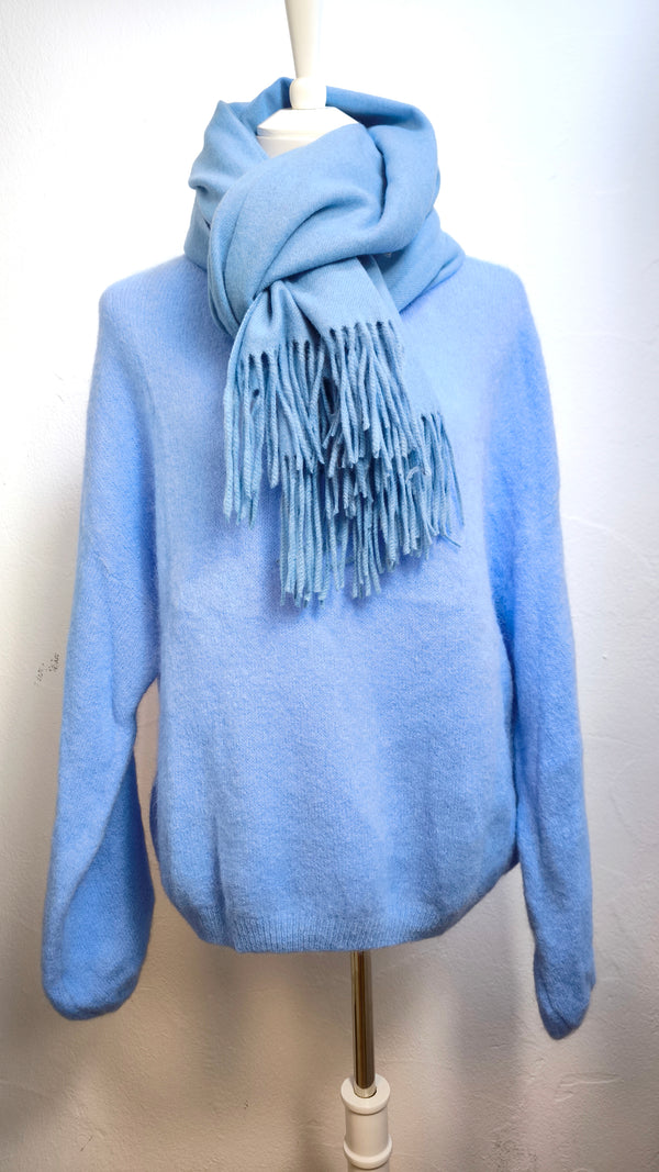 Superweicher Kaschmirschal mit Fransen UNISEX- HELLER SOMMER