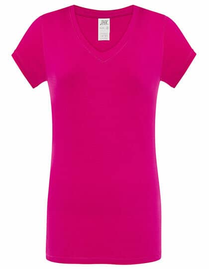 COTTON T-SHIRT MIT V AUSSCHNITT - GEDECKTER WINTER