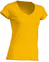 COTTON T-SHIRT MIT V AUSSCHNITT - TRUE AUTUMN