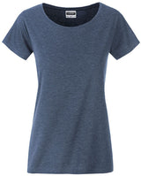 Ladies Basic-T- LIGHT DENIM MELANGE - SMART SUMMER