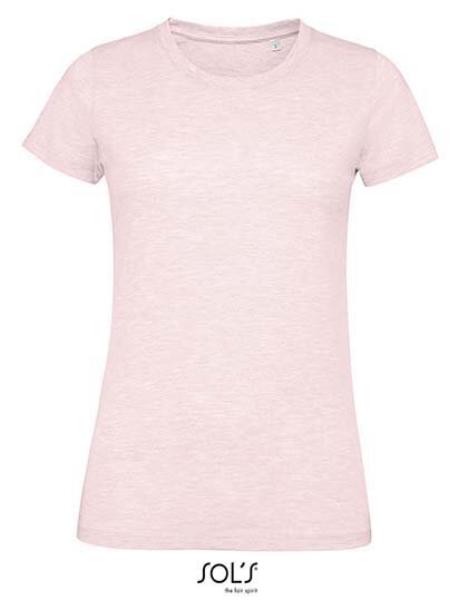 Women`s Round Neck Fitted T-Shirt- Heller Frühling Sommer
