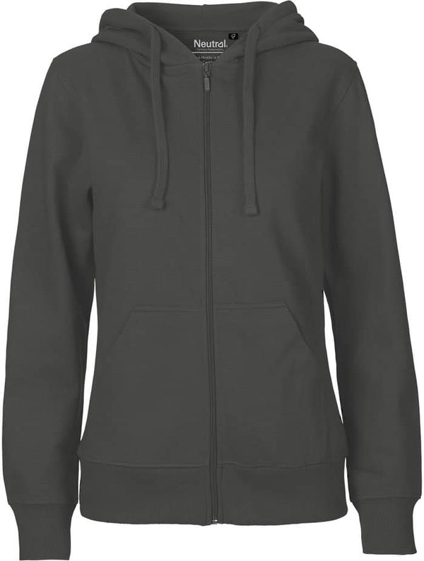 BIO COTTON ZIP HOODIE- Graubraun