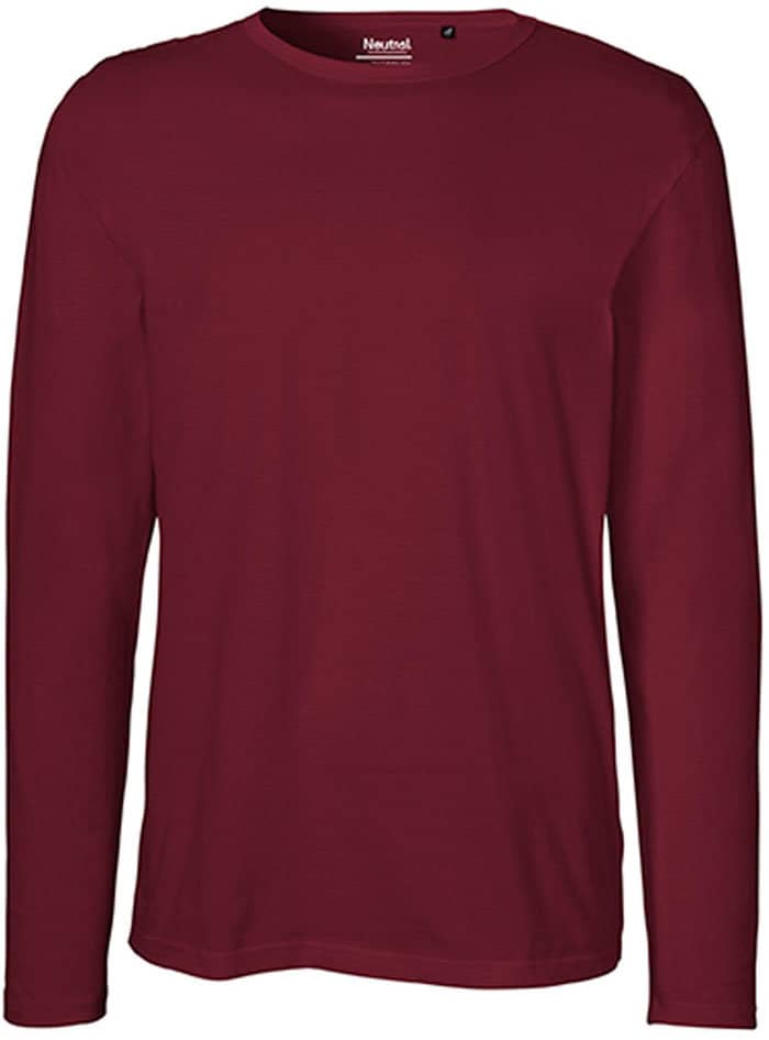 BIO COTTON LONGSLEEVE - BORDEAUX- HERBST WINTER