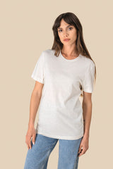 Umweltfreundliches Unisex-T-Shirt aus Biobaumwolle und Leinen - VERSCHIEDENE FARBTYPEN