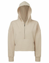 Half Zip Cropped Hoodie- GENTLE SPRING