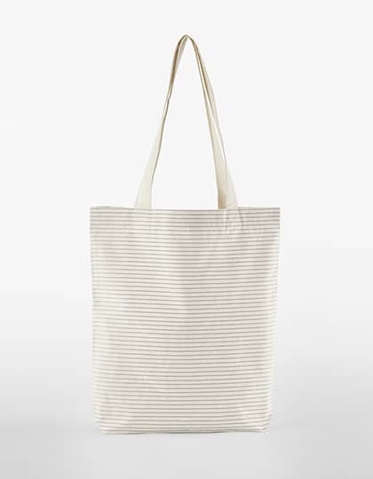Organic Cotton Bag- Grau gestreift