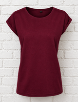 BIO COTTON T-SHIRT MIT GERADEM ÄRMEL UND AUFSCHLAG - VERDANT WINTER