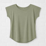 COTTON T- SHIRT LOOSE FIT- SOFT OLIVE - 360°