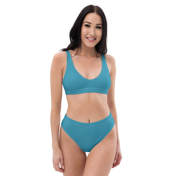 Recycelter Allover High Waist Bikini- DUNKLER SOMMER