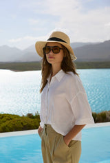 Fedora Stroh UNISEX - verschiedene Farbtypen