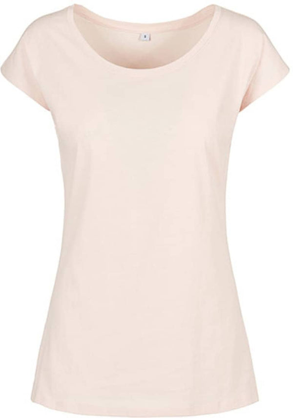 T-SHIRT LADIES WIDE NECK- ROSÉ