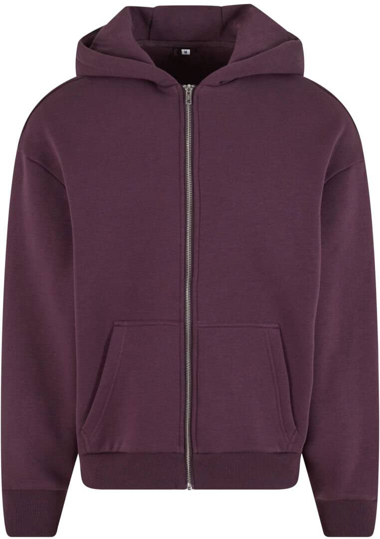 FLUFFY ZIP HOODIE - Plum Purple - 4 JAHRESZEITEN