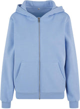 FLUFFY  ZIP HOODIE - Powderblue - PURE SUMMER