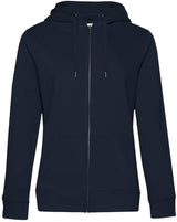 BIO COTTON ZIP HOODIE- Navy - VERDANT WINTER